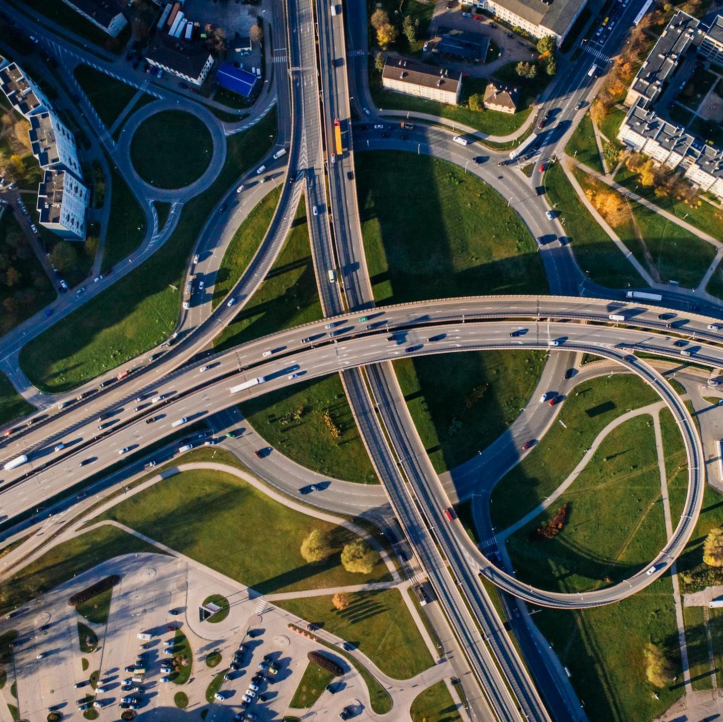 Aerial Photo of Buildings and Roads